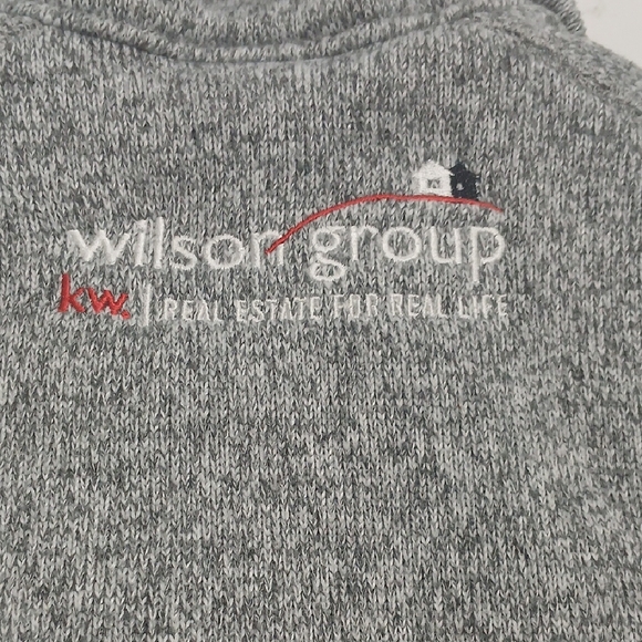 Patagonia Heather Gray Quarter-Zip Fleece Sz M Gentle Used Has A Logo In Back - Picture 10 of 12